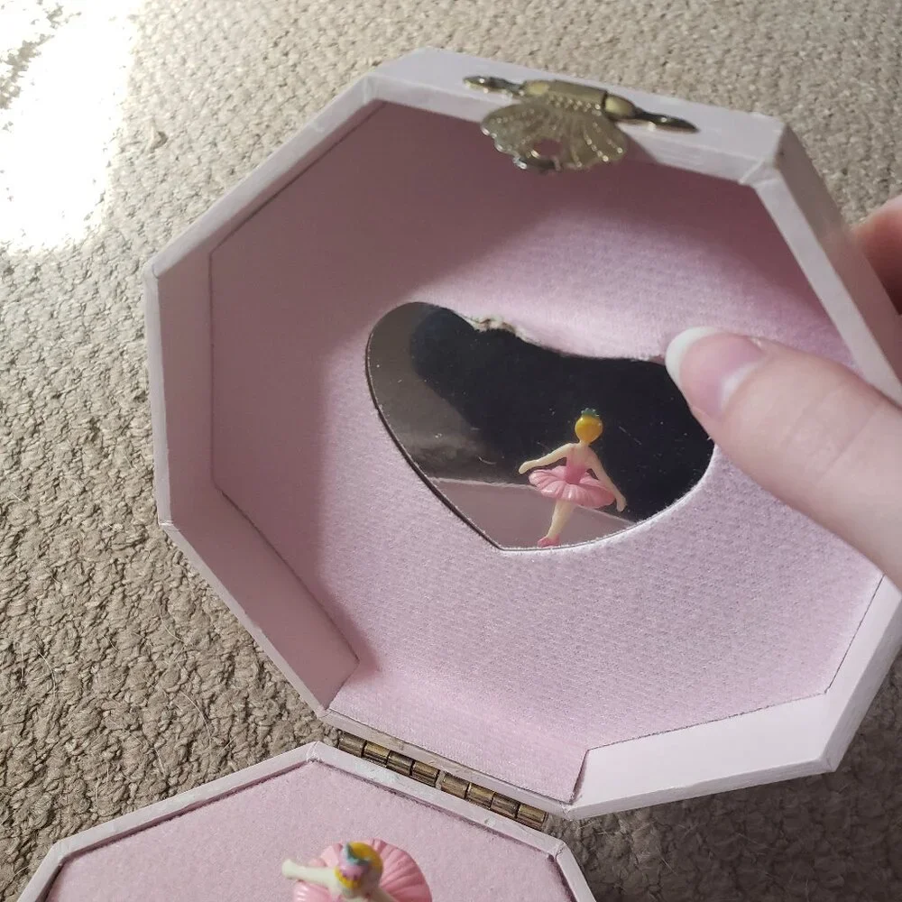 Y2k cherry blossom ballerina jewelry music box